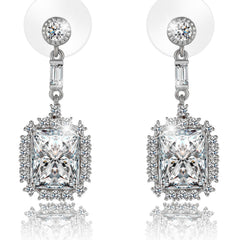 Captivating Lady earrings | Rhodium Plated/Clear