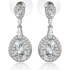 Glam Teardrop Earrings | Clear