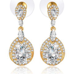Glam Teardrop Earrings | Clear