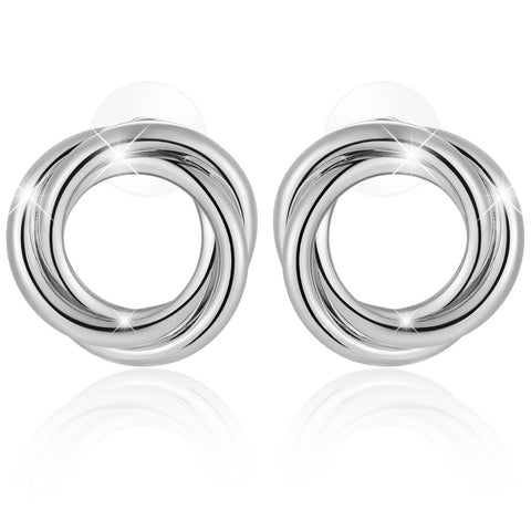 Perfect Twist  Earrings  | Rhodium