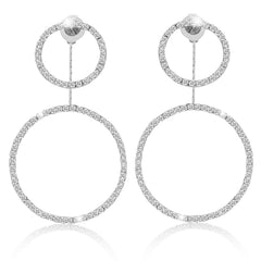 Sparkling Round Earrings  | Clear