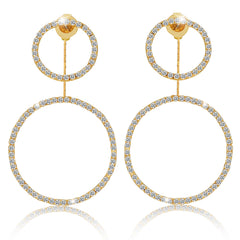 Sparkling Round Earrings  | Clear