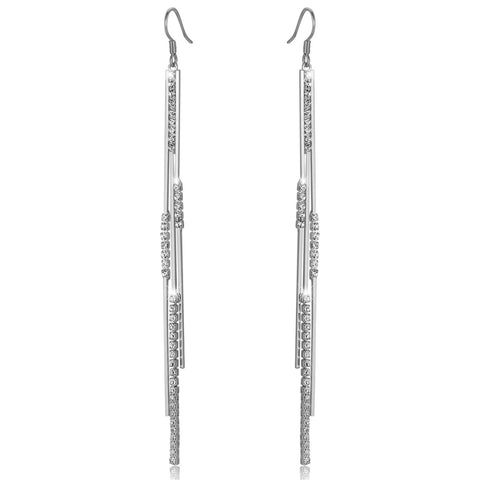 Shimmiring Light Drop Earrings | Clear