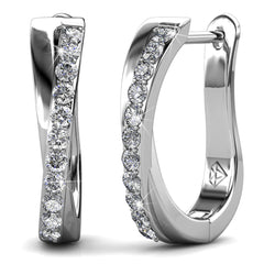 Candor Leaver back Earrings  | Clear