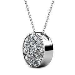 Angela Pave Pendant Necklace  | Clear