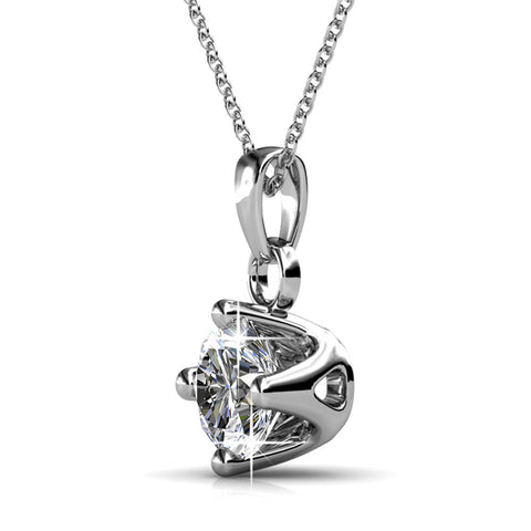 Solitaire Brilliance Pendant Necklace | Clear