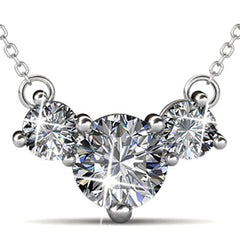 The Brilliant Trilogy Pendant Necklace  | Clear