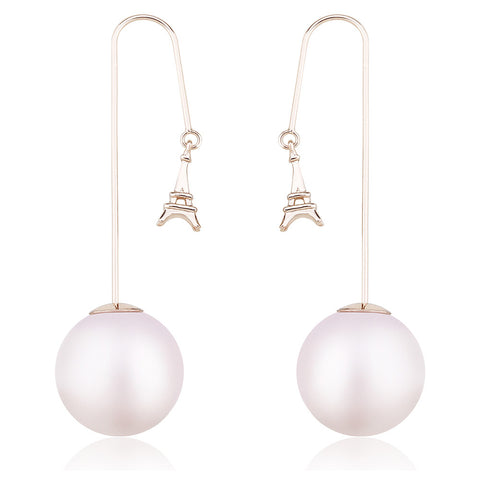 Eiffel Pearl Earrings | Pink