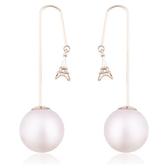 Eiffel Pearl Earrings | Pink
