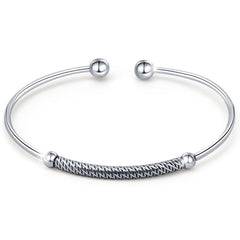 925 Silver Tribal Cuffs | Rhodium