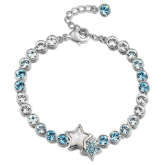 925 Silver Midnight Stars Bracelet | Blue