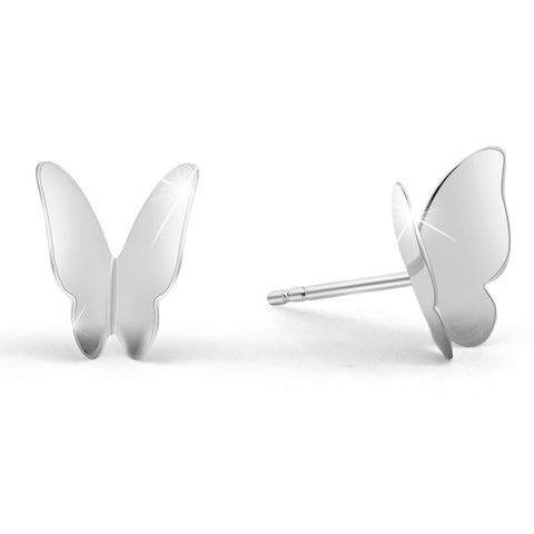 925 Silver Flutterfly Studs | Rhodium