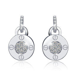 925 Silver Love Drop Earrings | Clear