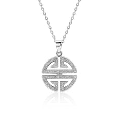 925 Silver Greek Mythology Necklace | Clear