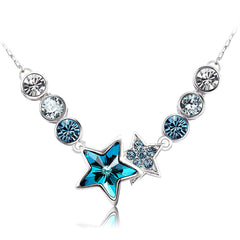 925 Silver Midnight Stars Necklace | Blue